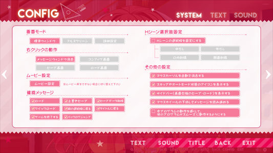 システム設定